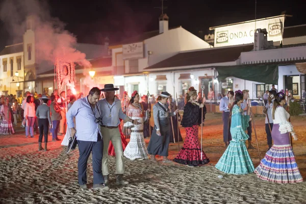 Pilger in el rocio, Andalusien, Spanien — Stockfoto