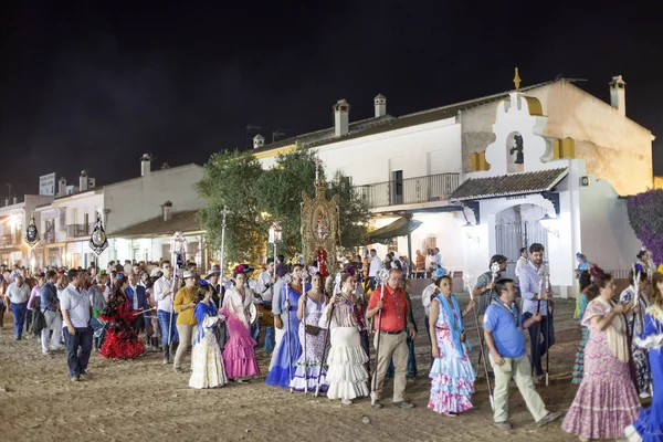 Poutníci v El Rocio, Andalusie, Španělsko — Stock fotografie