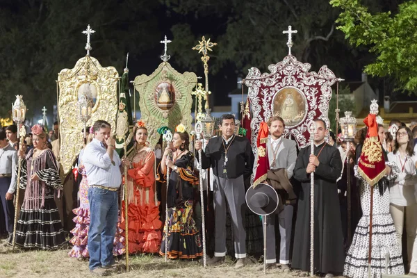 Peregrinos em El Rocio, Andaluzia, Espanha — Fotografia de Stock