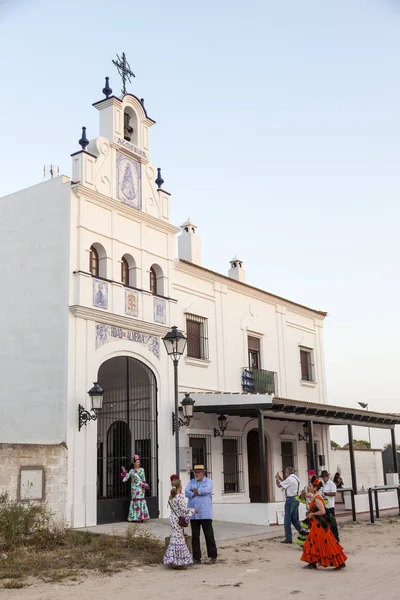 在 El 罗西奥，西班牙安达卢西亚自治区的朝圣者 — 图库照片