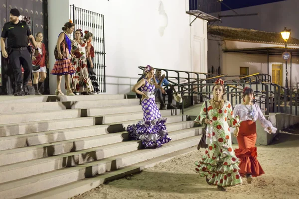 Peregrinos femininos em El Rocio, Espanha — Fotografia de Stock