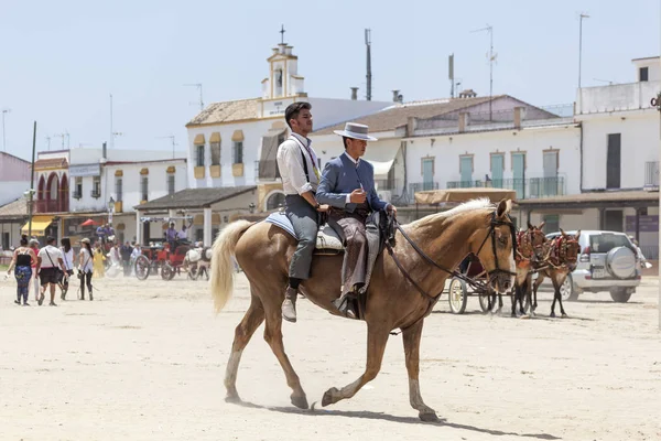 Pielgrzymi w El Rocio, Andaluzja, Południowa Hiszpania — Zdjęcie stockowe