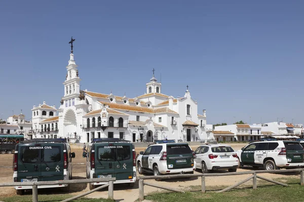 Policejní auta v El Rocio, Andalusie, Španělsko — Stock fotografie