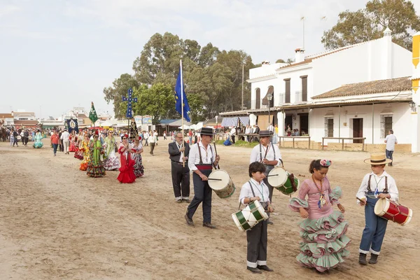 Peregrinos em El Rocio, Andaluzia, Espanha — Fotografia de Stock