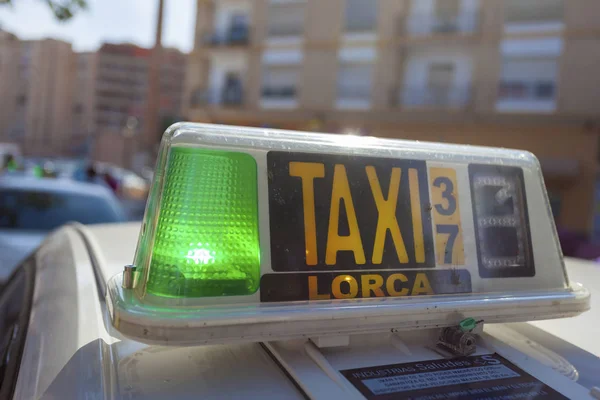 Taxi in Lorca, Spanje — Stockfoto