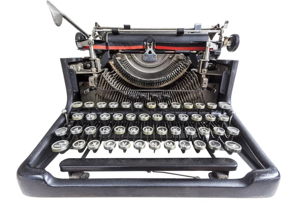 Vintage typemachine geïsoleerd over Wit — Stockfoto