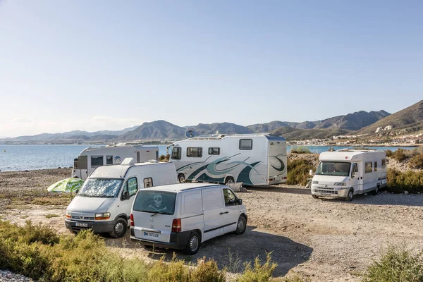 Maisons mobiles sur la côte méditerranéenne — Photo