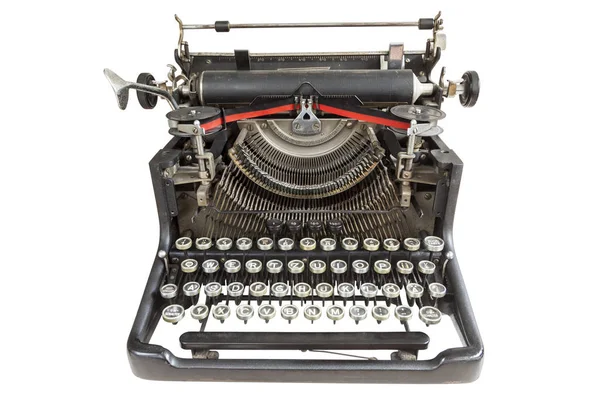 Retro psací stroj izolované na bílém — Stock fotografie
