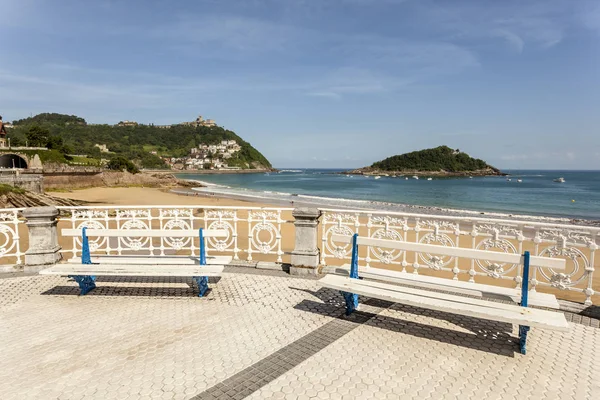 Przy promenadzie w San Sebastian, Hiszpania — Zdjęcie stockowe