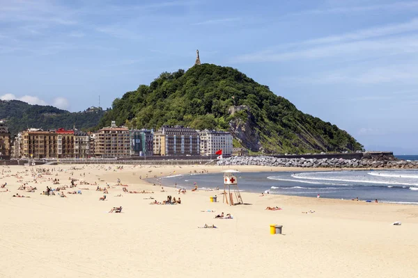 Strand in San Sebastian, Spanje — Stockfoto