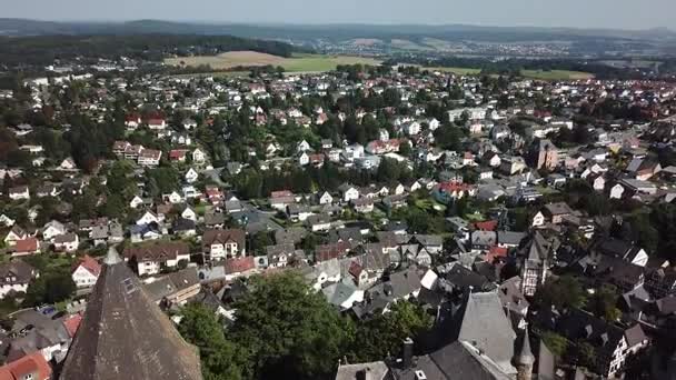 Stad Braunfels in Hessen, Duitsland — Stockvideo