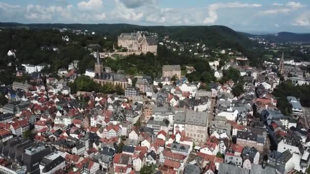 Casco antiguo de Marburgo, Alemania — Vídeo de stock