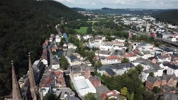 Stad van marburg, Duitsland — Stockvideo