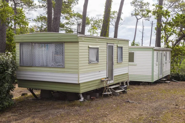 Mobile homes on camping — Zdjęcie stockowe
