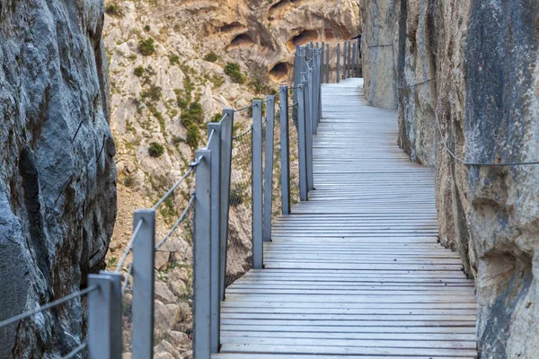 远足径 El Caminito del Rey。西班牙马拉加省 — 图库照片