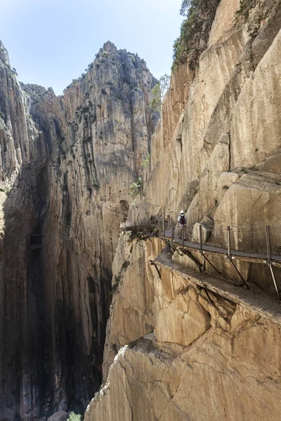 Szlak turystyczny Caminito del Rey. W prowincji Malaga, Hiszpania — Zdjęcie stockowe