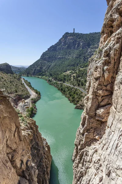 엘 Chorro, 말라가, 스페인의 물 저수지 — 스톡 사진