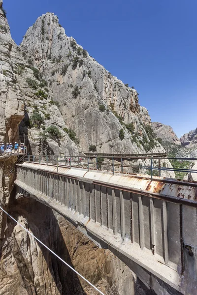 Szlak turystyczny El Caminito del Rey, Hiszpania — Zdjęcie stockowe