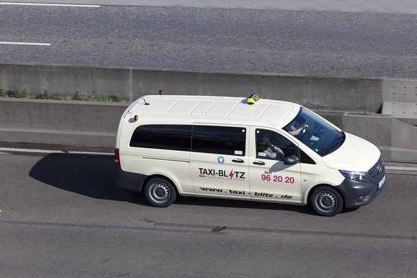 Mercedes Benz taxi on the road — Stock Photo, Image