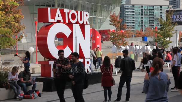 La tour cn turm, toronto — Stockvideo