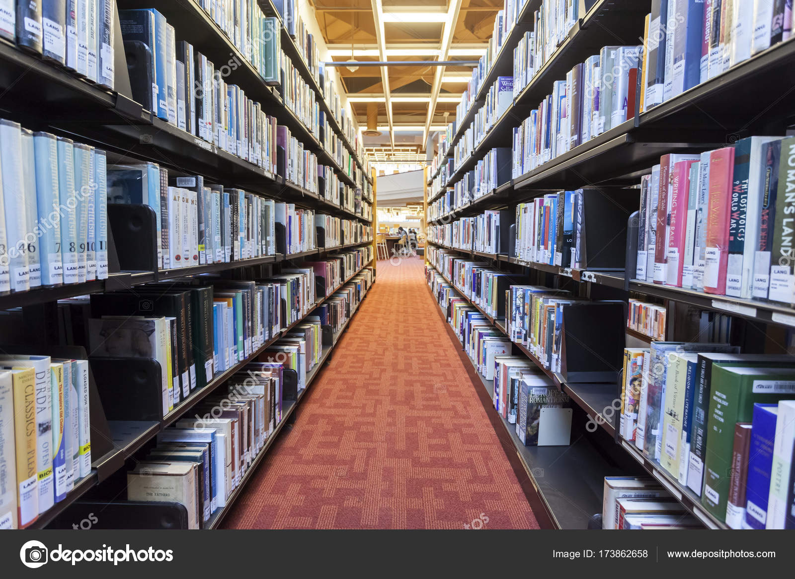 Bookshelves In The Toronto Reference Library Stock - 