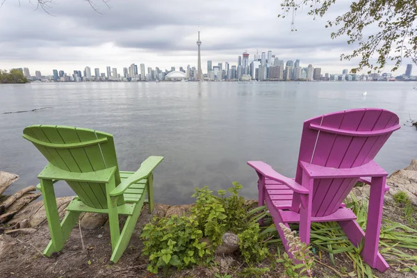 Toronto panorama pohled z centra ostrova — Stock fotografie