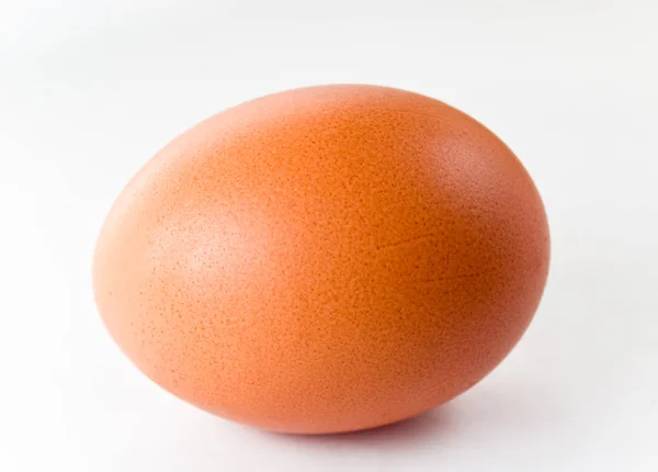One egg on a white background — Stock Photo, Image