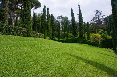 İspanya 'daki Clotilde Park manzarası bulutlu bir havada