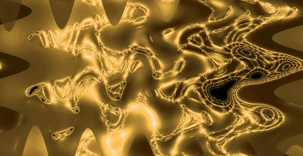 Αφηρημένο φόντο σε χρώματα του φθινοπώρου ώχρα, χρυσό και ανοιχτό κίτρινο. Η διαστρέβλωση του διαστήματος. Κύματα και γραμμές. — Φωτογραφία Αρχείου