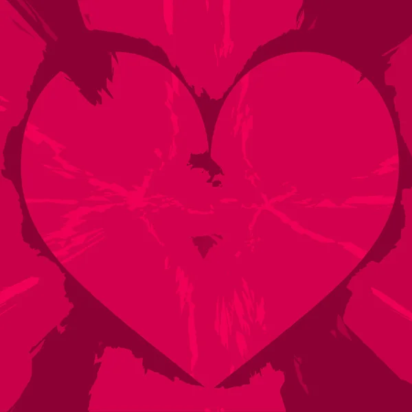 Valentinstag-Kartenhintergrund, rotes Herz mit Kopierraum — Stockfoto