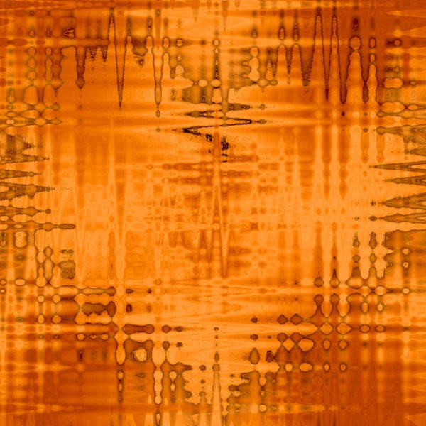 Corazón con electrocardiograma en zigzag, emblema abstracto de mosaico naranja — Foto de Stock