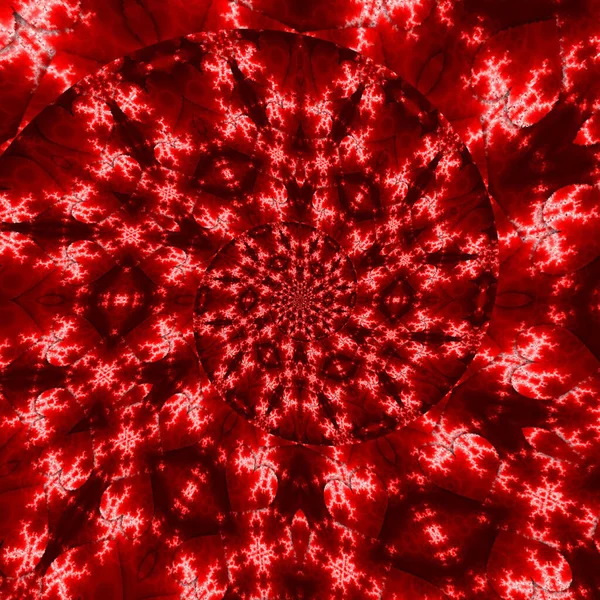 Coração doce - fundo abstrato com cana doce espiral doce. Efeito fractal, cartão vermelho — Fotografia de Stock