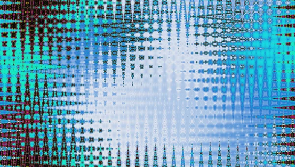 Geometrik kabile kartı kopyalama alanı olan mavi ve beyaz zigzag — Stok fotoğraf