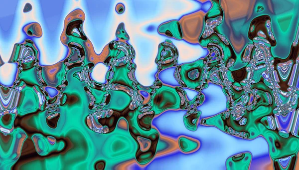 Geometriai cikcakkos hullámok minta sötétkék és varangy árnyalatok — Stock Fotó
