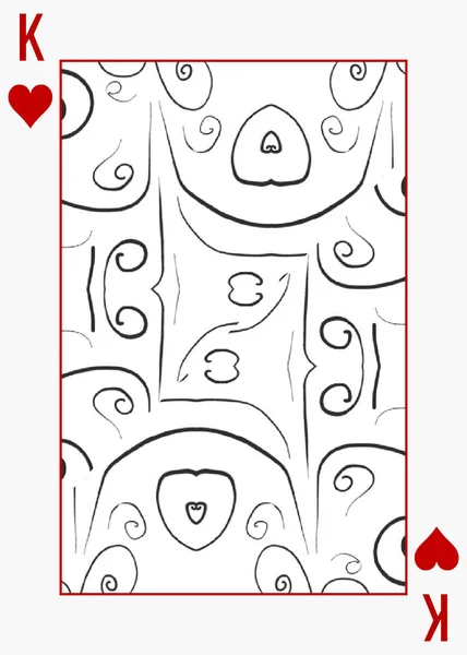 Playing Card Back Design Black White — Stock Photo, Image