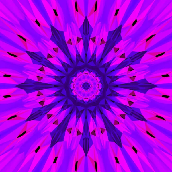 Streszczenie Tła Ultrafioletowego Efekt Kalejdoskopu Mandali — Zdjęcie stockowe
