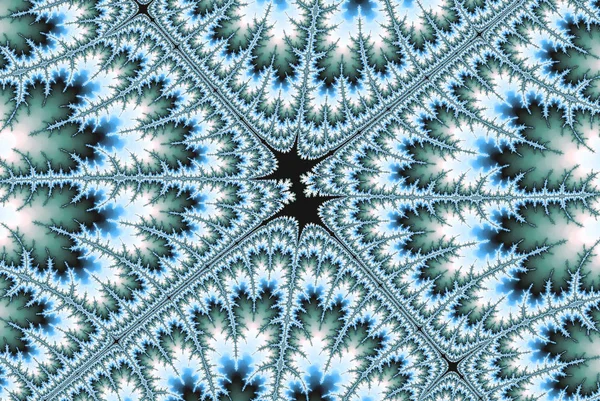 Abstrato Fractal Imagem Escolher Estrela Cor Teal — Fotografia de Stock