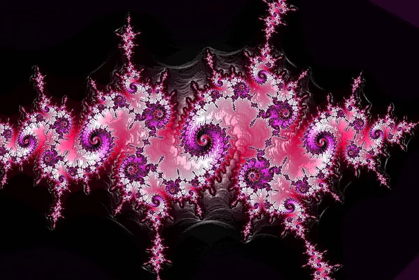 Remolino Rosa Violeta Giran Fractal Sobre Fondo Oscuro —  Fotos de Stock