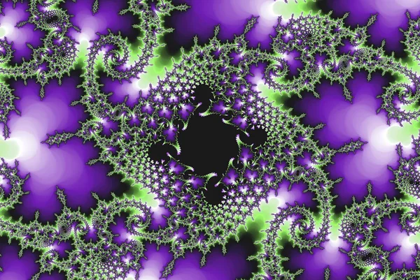 colorful violet fractal flower on white background. Fantasy fractal design for greeting cards