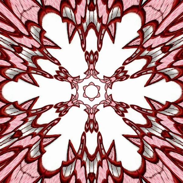 Ornamental mandala and fractal effect of embroidery richelieu flower