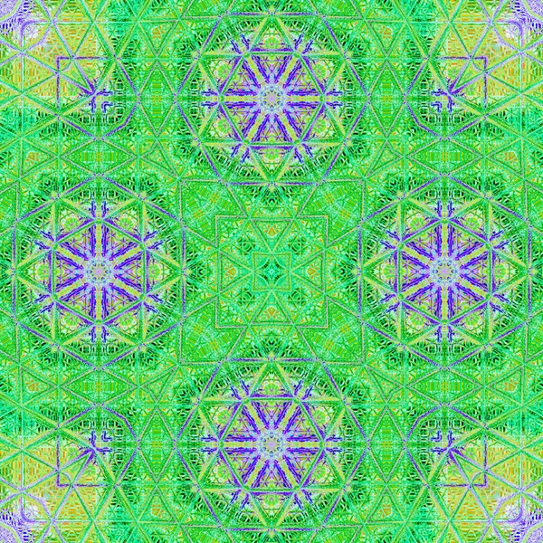 Bloemen Vers Zomer Patroon Aquarel Motief Groen Violet Ornamentmotief — Stockfoto