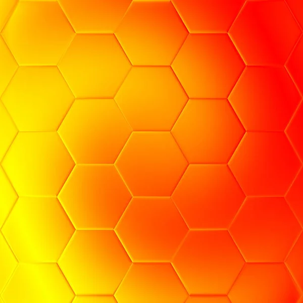 Šestihranná Mřížka Souvislá Textura Pozadí Oranžového Gradientu — Stock fotografie