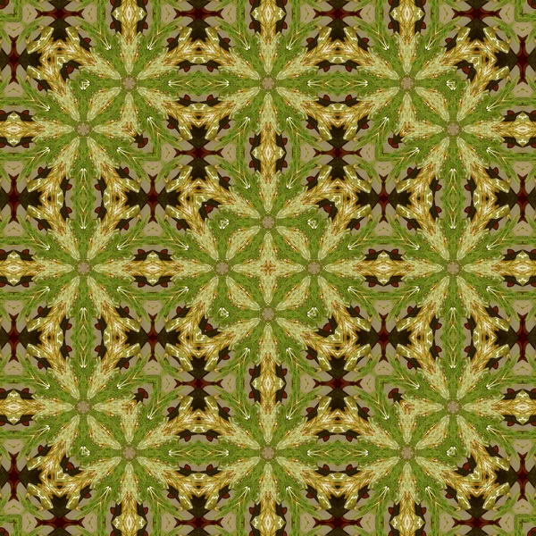 Bezešvé Retro Vzor Vintage Zelený Kříž Kaleidoskop — Stock fotografie