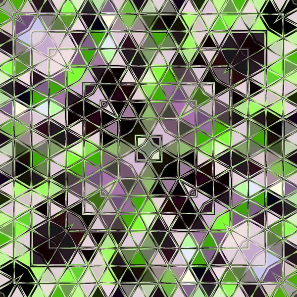 Abstrakcyjne Trójkąty Mozaika Wzór Zielony Szary Biały — Zdjęcie stockowe