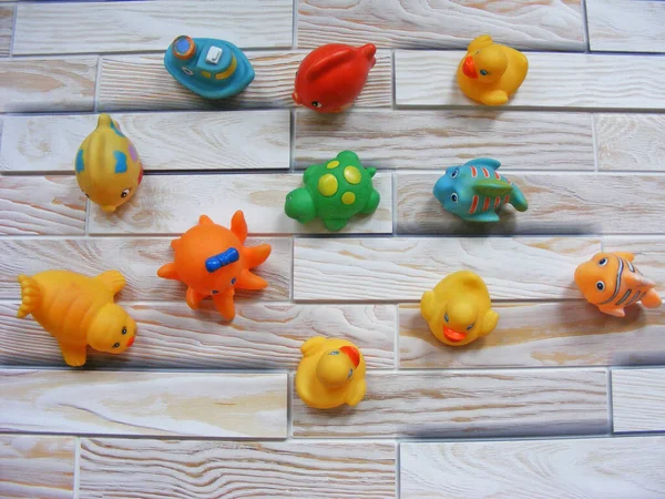 Colorful Bath Toys Child — ストック写真