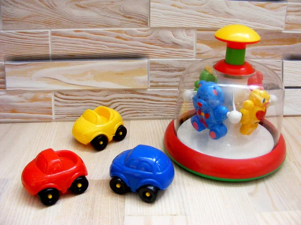 Brinquedos Coloridos Bebê Close — Fotografia de Stock