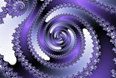 Abstract surreal background / fractal violet spiral