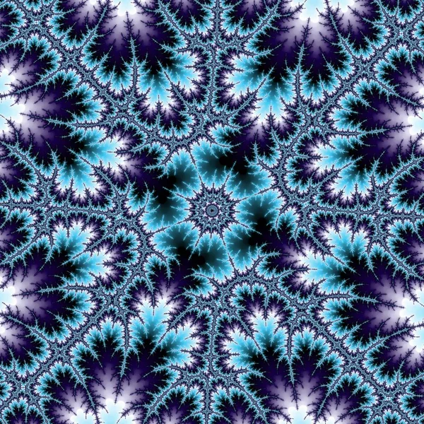 Astratto Sfondo Surreale Frattale Ornamento Blu — Foto Stock
