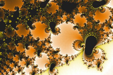 Soyut fraktal altın baloncuklar