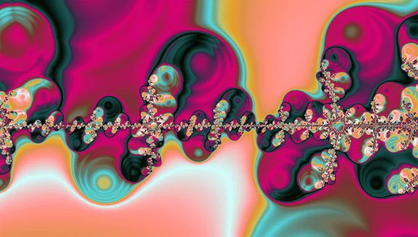 Burbujas Colores Acuarela Con Efecto Fractal Fondo Abstracto Colores Brillantes — Foto de Stock